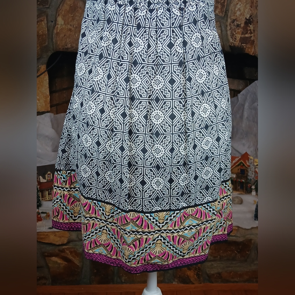 Grifflin Paris Y2k Colorful Geometric Pattern Dress Large Adjustable Straps - Picture 9 of 12